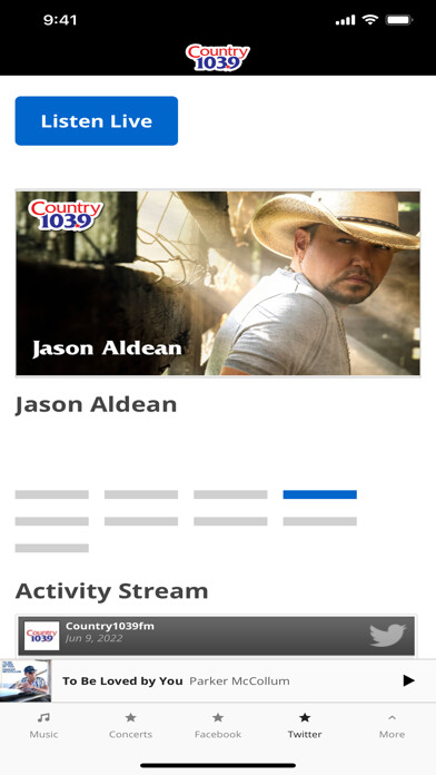 Emulate iPhone app Country 103.9 using MyAndroid