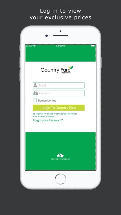 Emulate iPhone app Country Fare using MyAndroid