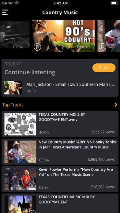 Emulate iPhone app Country Musi: Sounds & Music using MyAndroid