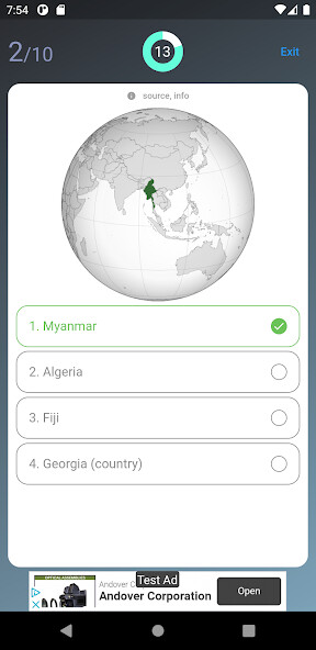 Run android online APK Country Quiz: Countries on Map from MyAndroid or emulate Country Quiz: Countries on Map using MyAndroid Run android online APK Country Quiz: Countries on Map from MyAndroid or emulate Country Quiz: Countries on Map using MyAndroid