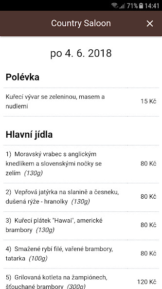 Run android online APK Country Saloon Jablonec from MyAndroid or emulate Country Saloon Jablonec using MyAndroid