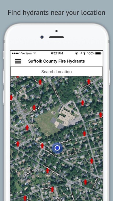 Emulate iPhone app County Hydrants using MyAndroid