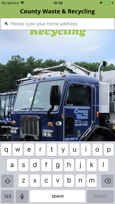 Emulate iPhone app County Waste & Recycling using MyAndroid