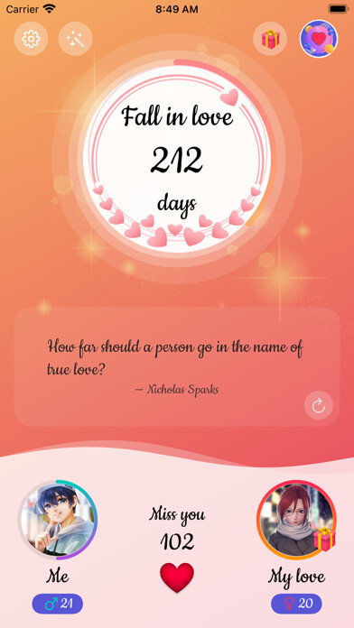Emulate iPhone app Couples Day - Count Love Days using MyAndroid Emulate iPhone app Couples Day - Count Love Days using MyAndroid
