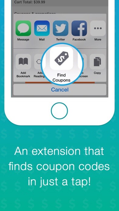 Emulate iPhone app Coupons at Checkout • Find savings in a single tap using MyAndroid