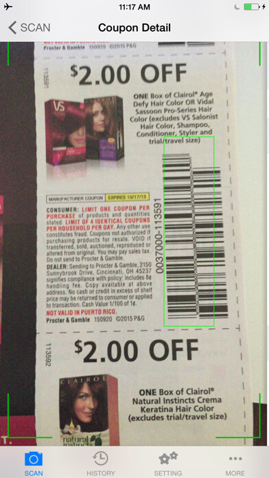 Emulate iPhone app CouponScan using MyAndroid