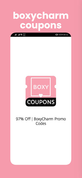 Run android online APK Coupons For BoxyCharm Code from MyAndroid or emulate Coupons For BoxyCharm Code using MyAndroid