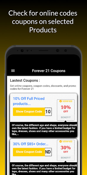 Run android online APK Coupons for Forever 21 from MyAndroid or emulate Coupons for Forever 21 using MyAndroid Run android online APK Coupons for Forever 21 from MyAndroid or emulate Coupons for Forever 21 using MyAndroid