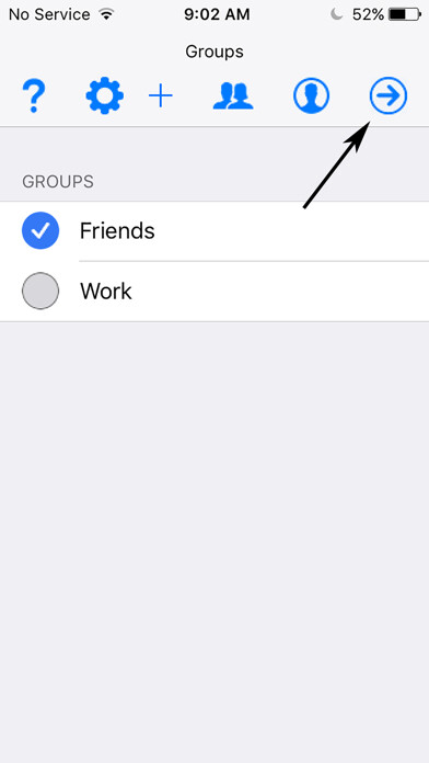 Emulate iPhone app Courier - Group Messaging using MyAndroid