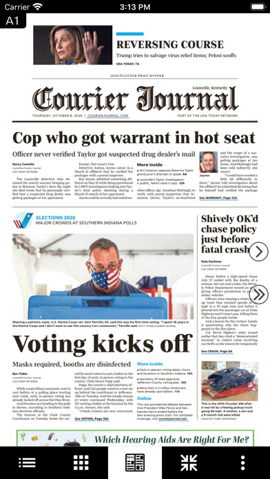 Emulate iPhone app Courier Journal eEdition using MyAndroid
