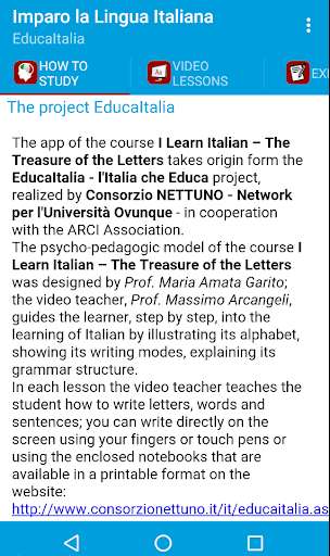Run android online APK Course to learn Italian from MyAndroid or emulate Course to learn Italian using MyAndroid