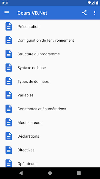 Run android online APK Cours VB.Net from MyAndroid or emulate Cours VB.Net using MyAndroid