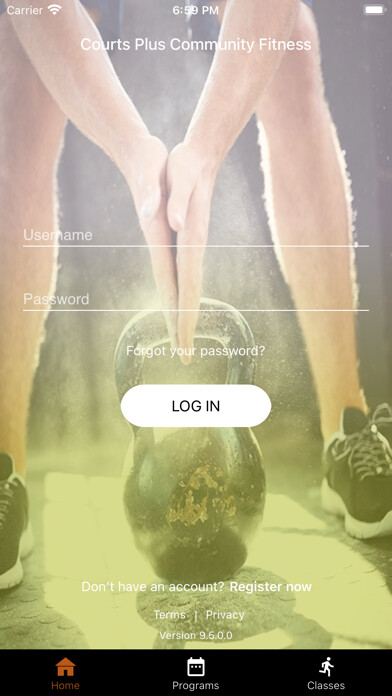 Emulate iPhone app Courts Plus Community Fitness using MyAndroid