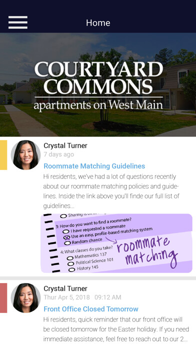 Emulate iPhone app Courtyard Commons using MyAndroid Emulate iPhone app Courtyard Commons using MyAndroid