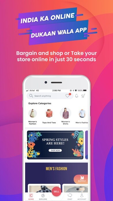 Emulate iPhone app CoutLoot - Bargain & Shop using MyAndroid