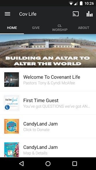 Emulate iPhone app Covenant Life+ using MyAndroid