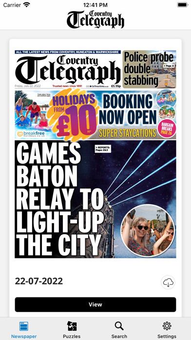 Emulate iPhone app Coventry Telegraph Newspaper using MyAndroid Emulate iPhone app Coventry Telegraph Newspaper using MyAndroid