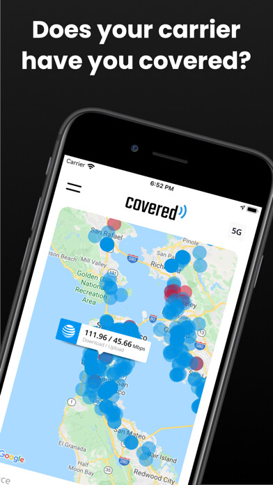 Emulate iPhone app Covered - 5G 4G LTE coverage using MyAndroid