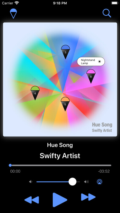 Emulate iPhone app Cover Lights for Philips Hue using MyAndroid