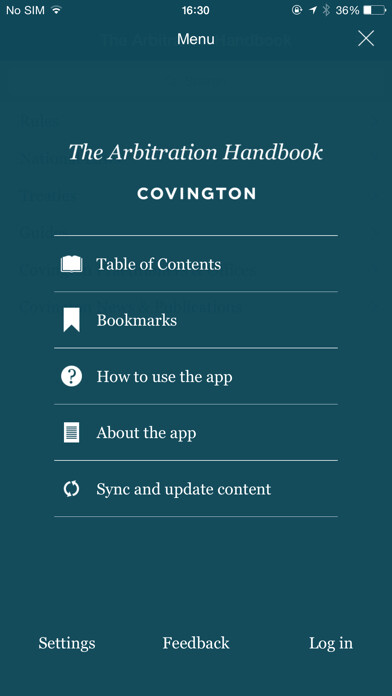 Emulate iPhone app Covington Arbitration Handbook using MyAndroid Emulate iPhone app Covington Arbitration Handbook using MyAndroid