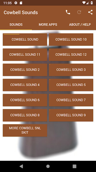 Run android online APK Cowbell Sounds from MyAndroid or emulate Cowbell Sounds using MyAndroid Run android online APK Cowbell Sounds from MyAndroid or emulate Cowbell Sounds using MyAndroid