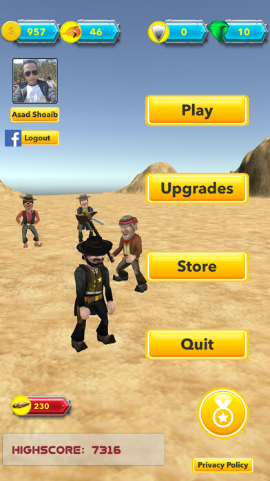 Emulate iPhone app Cowboy Bandits Shooter Run using MyAndroid Emulate iPhone app Cowboy Bandits Shooter Run using MyAndroid