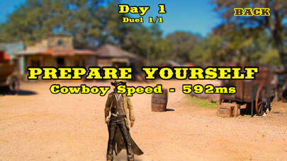 Emulate iPhone app Cowboy Duel - Be the fastest in the Wild West using MyAndroid