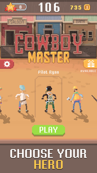 Emulate iPhone app Cowboy Master using MyAndroid