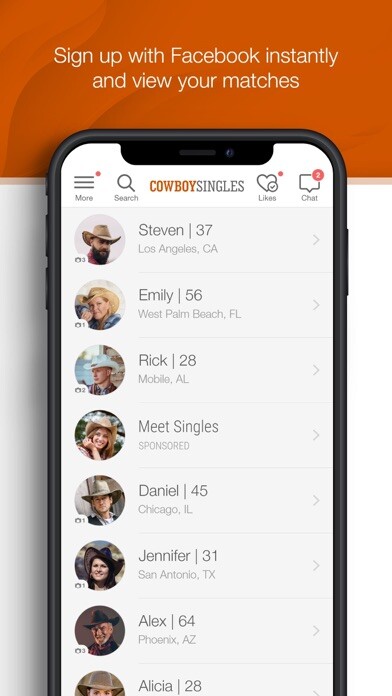 Emulate iPhone app Cowboy Singles using MyAndroid