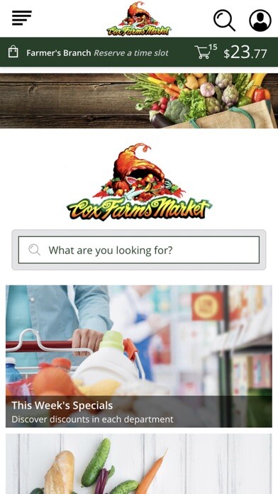 Emulate iPhone app Cox Farms Market using MyAndroid Emulate iPhone app Cox Farms Market using MyAndroid