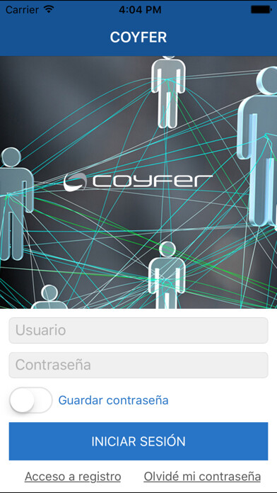 Emulate iPhone app COYFER Correduria using MyAndroid