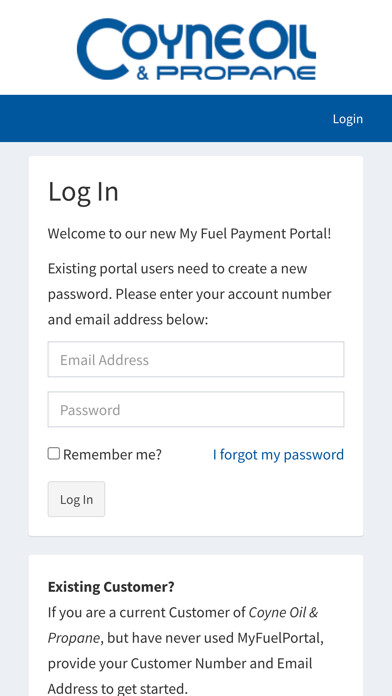 Emulate iPhone app Coyne Oil and Propane using MyAndroid