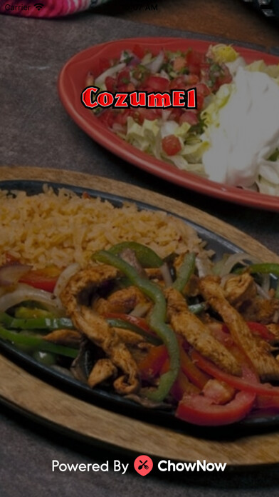 Emulate iPhone app Cozumel Mexican Restaurant using MyAndroid