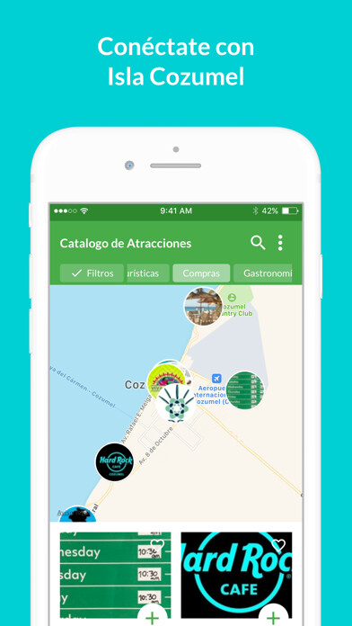 Emulate iPhone app Cozumel Smart Island using MyAndroid