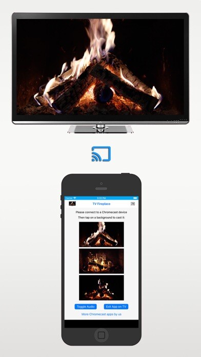 Emulate iPhone app Cozy TV Fireplace using MyAndroid Emulate iPhone app Cozy TV Fireplace using MyAndroid