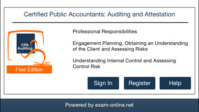 Emulate iPhone app CPA Audit Exam Online Lite using MyAndroid