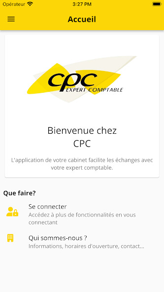 Emulate iPhone app CPC Expert Comptable using MyAndroid