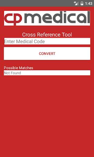 Emulate Android APK CP Medical Suture Lookup Tool