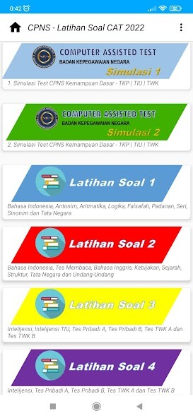 Run android online APK CPNS - Latihan Soal CAT 2022 from MyAndroid or emulate CPNS - Latihan Soal CAT 2022 using MyAndroid