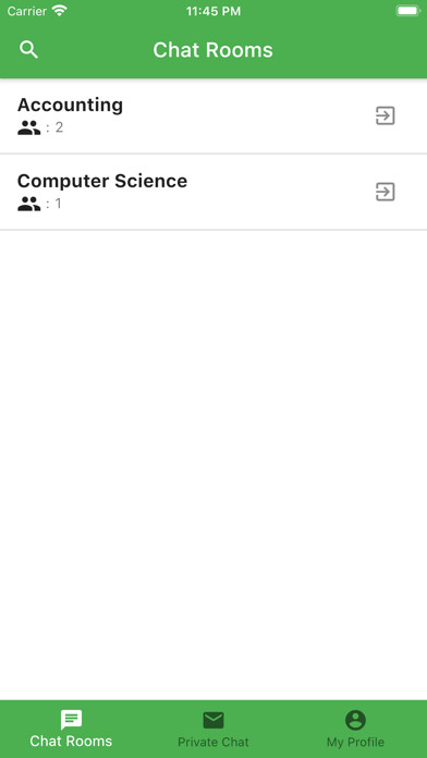 Emulate iPhone app CPP Chatrooms using MyAndroid