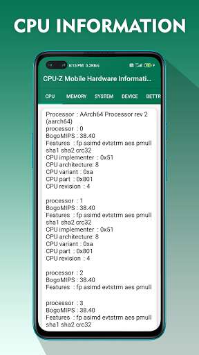 Run android online APK CPU-Z Mobile Hardware Information from MyAndroid or emulate CPU-Z Mobile Hardware Information using MyAndroid