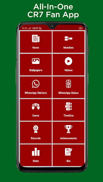 Run android online APK CR7 Updates: Stickers, Wallpapers, Videos, News from MyAndroid or emulate CR7 Updates: Stickers, Wallpapers, Videos, News using MyAndroid