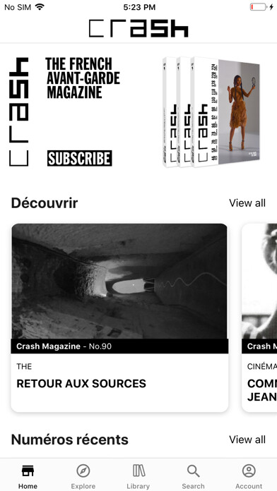 Emulate iPhone app CRASH Magazine using MyAndroid