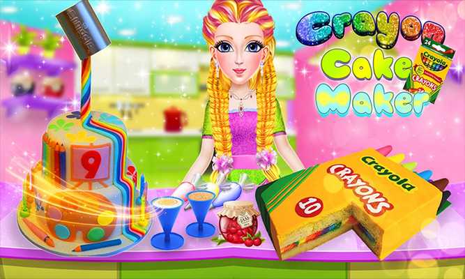 Emulate Android APK Crayon Cake Maker Game: Kids Cooking Fun