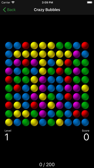 Emulate iPhone app Crazy Bubbles 3D Touch using MyAndroid