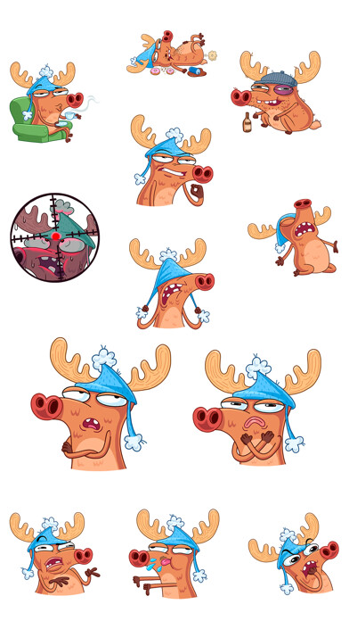 Emulate iPhone app Crazy Deer Stickers using MyAndroid Emulate iPhone app Crazy Deer Stickers using MyAndroid
