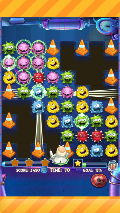 Emulate iPhone app Crazy Doctor VS Weird Virus 2 Free - A matching puzzle game using MyAndroid Emulate iPhone app Crazy Doctor VS Weird Virus 2 Free - A matching puzzle game using MyAndroid