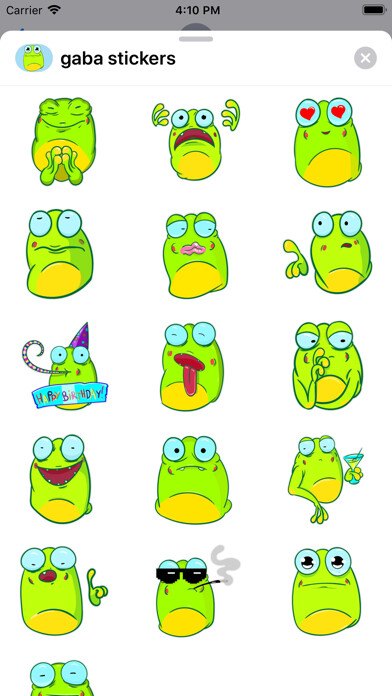 Emulate iPhone app Crazy frog stickers & emoji using MyAndroid