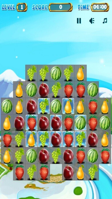 Emulate iPhone app Crazy Fruit Link Crush Deluxe - Addictive Fruit Matching using MyAndroid