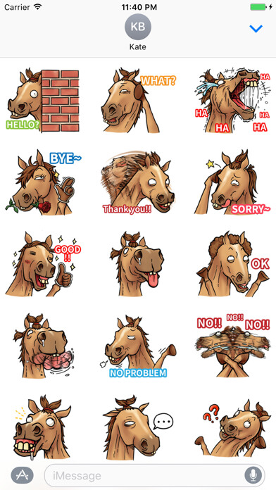 Emulate iPhone app Crazy Horse Stickers using MyAndroid Emulate iPhone app Crazy Horse Stickers using MyAndroid